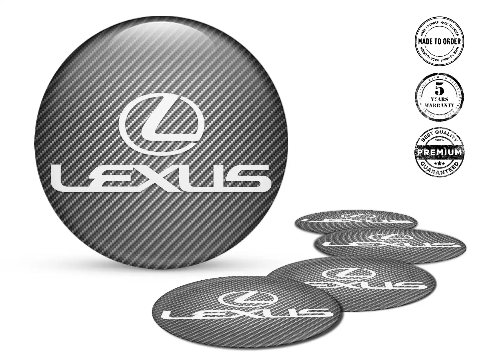 Lexus Pegatinas de Rueda Versión Emblemas Bombados de Resina